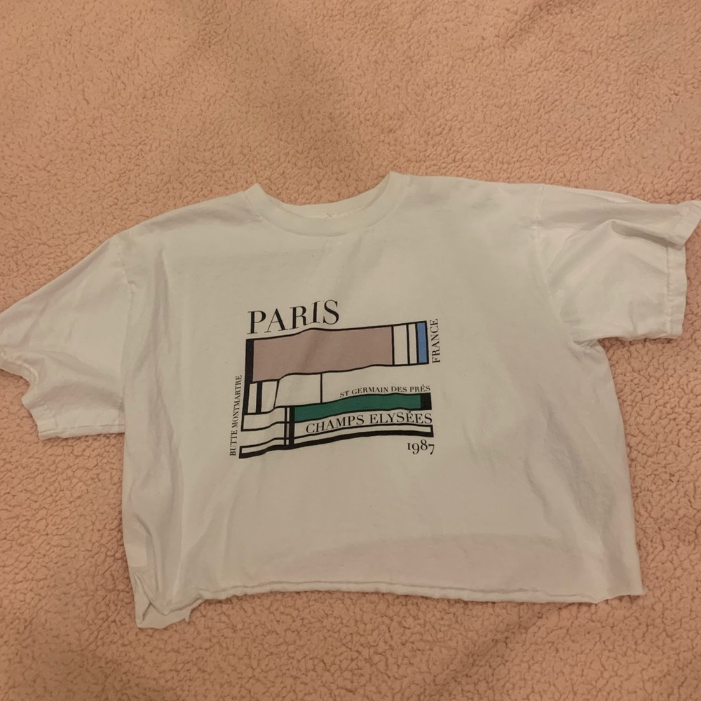 john galt paris graphic crop top